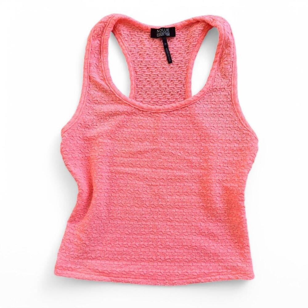 Nollë Pink & Neon Orange Tank Top – Size M
